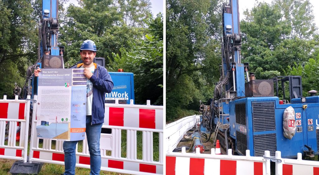 Bohrstart der Forschungsbohrung in Schwelm.