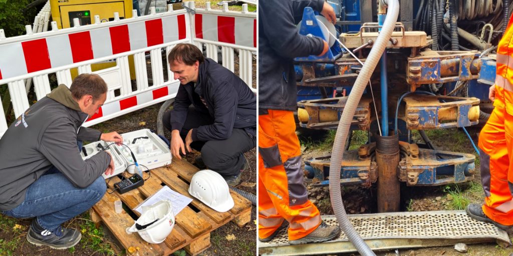 Pumpversuch der Bohrung in Schwelm.
