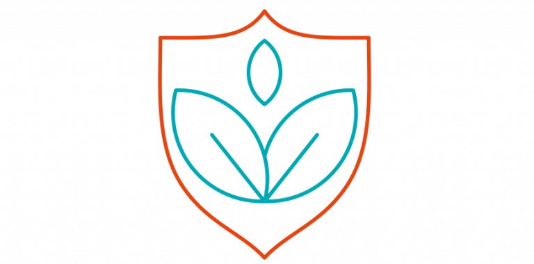 Das Icon zeigt ein Blatt in einem Wappen.