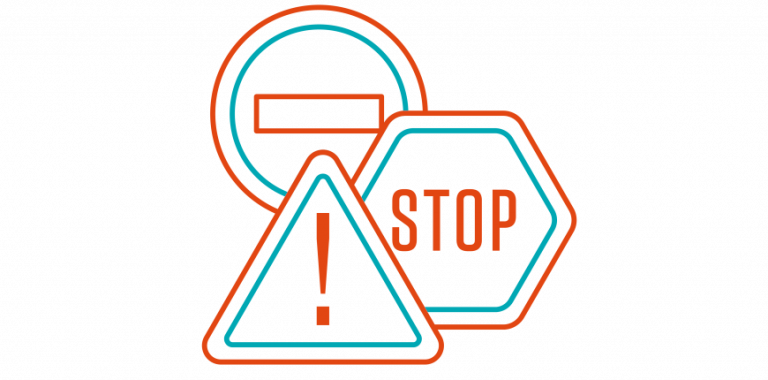 Das Icon zeigt verschiedene Warnsignale.