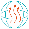 Das Icon zeigt die Welt mit der inneren Wärmequelle.