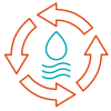 Das Icon zeigt den Grundwasserkreislauf.