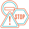 Das Icon zeigt verschiedene Warnsignale.
